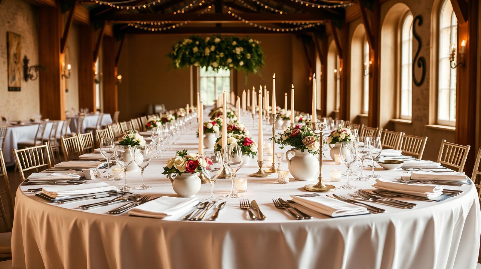 Table dressée pour une réception bretonne